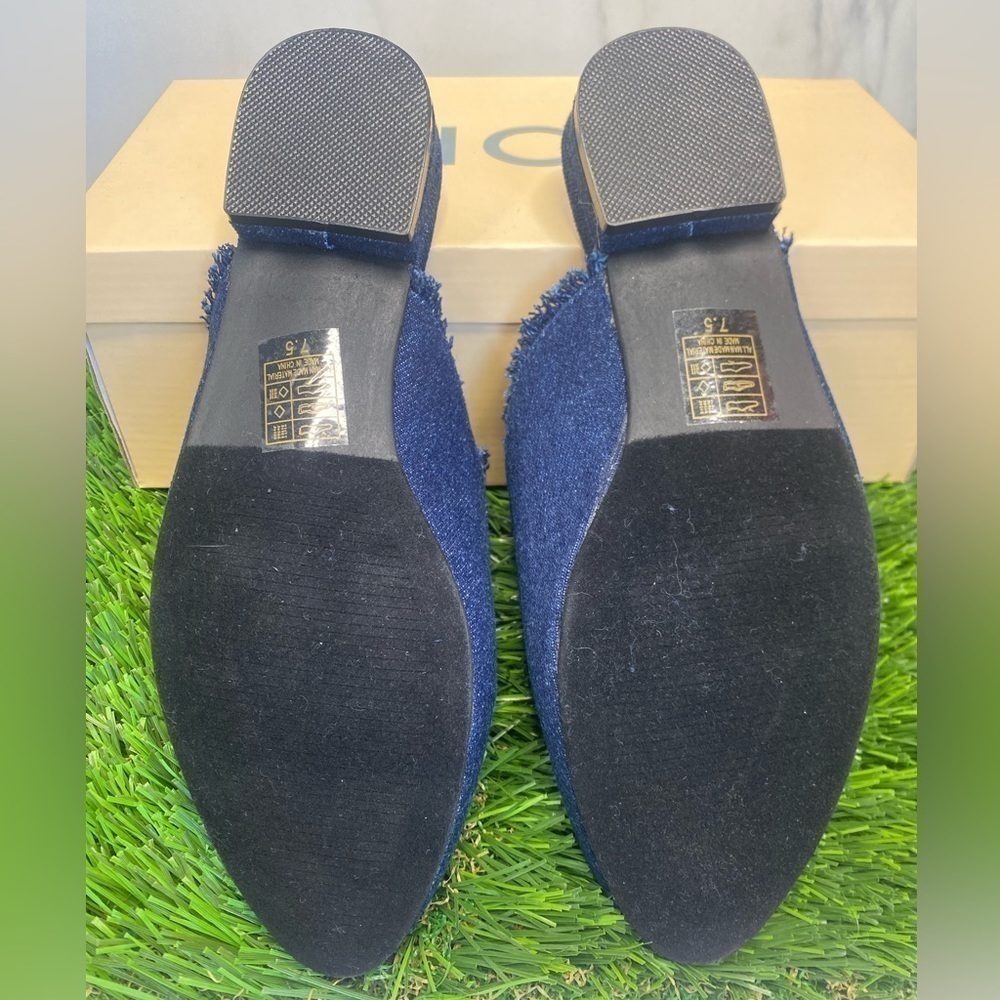 Yoki New In Box Willas-71 Rose Denim Round Toe Mule Embroidery Women’s Size 7.5 - Picture 2 of 4